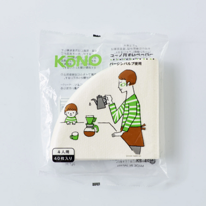 Kono filtre en papier (40 filtres) - 4 Tasses