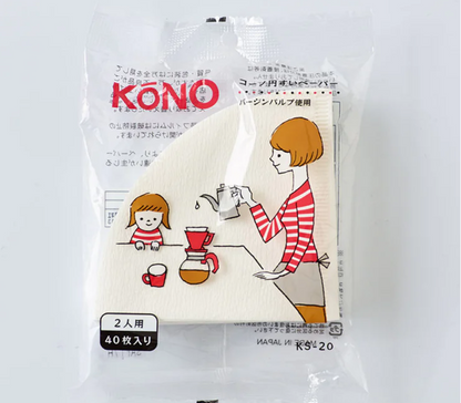 Kono filtre en papier (40 filtres) - 4 Tasses